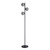 Floor Lamp Black Smoke Glass 3 Light G9 4W 4000K 158cm