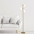 Floor Lamp Brass Opal Glass 3 Light G9 4W 4000K 158cm