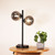 Table Lamp Black Smoke Glass 2 Light G9 4W 4000K