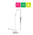 LED Floor Lamp White 6W 4000K 530lm 150cm Touch Dimmable