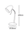 Table Lamp Chrome Adjustable Gooseneck E27 25W