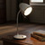 Table Lamp White Chrome Adjustable Gooseneck E27 25W