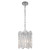 Pendant Light 20cm Chrome Clear Ice Glass E27 25W