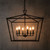 Pendant Light 63cm Black Lantern 6 Light E14 25W