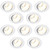 LED Downlight 10 Pack White 8W Tri-CCT 720lm Dimmable IP20 Tiltable