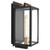 Wall Light Black Modern Box Lantern Clear Glass E27 60W IP43