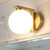 Wall Light Gold Opal Glass G9 10W IP44 Reversible