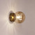 Wall Light Amber Ribbed Glass G9 IP44