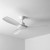 132cm 52-inch White DC Ceiling Fan Remote Control 3 Blade 35W 6 Speed