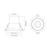 LED Downlight White 10cm 9W Tri-CCT 800lm IP54 Dimmable