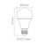 LED Globe A60 E27 15W 3000K 1650lm Frosted Dimmable IP20