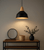 Modern Industrial Pendant Light 26cm Black Timber Detail E27 25W