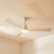 132cm 52-inch White DC Ceiling Fan With Light Smart Remote Ctrl 3 Blade 36W