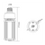 LED Corn Lamp E27 27W Adjustable Tri-CCT 3915lm IP64 Grey