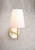 Wall Lamp Brass Linen Shade E27 25W