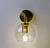 Wall Light Brass Clear Glass E27 25W
