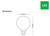 LED G125 Filament Amber B22 4W 1800K 200lm Non-Dimmable