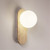 Wall Light Travertine Oval Opal Glass G9 4W 4000K 400lm IP44