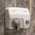 Hand Dryer White Steel Push Button 2250W 25cm