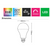 LED Smart Wi-Fi E27 Globe 9.5W RGB Multi-CCT 806lm White Dimmable