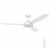 137cm 54-inch White DC Ceiling Fan Light Remote 3 Blade 35W 6 Speed