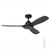 122cm 48-inch Black DC Ceiling Fan Remote Control 3 Blade 35W 6 Speed