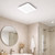 White DC Exhaust Fan Square 27cm 20W With 15W Tri-CCT 1100lm
