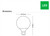LED Globe B22 4W 2700K 260lm Non-Dimmable 125mm