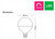LED G95 Filament E27 7.5W 2700K 750lm Half Black Dimmable