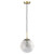 Pendant Light 25cm Smoke Glass E27 40W Adjustable Cord
