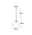 Pendant Light 25cm Smoke Glass E27 40W Adjustable Cord
