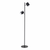 LED Floor Lamp Black 10W 3000K 900lm 140cm Adjustable