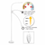 Floor Lamp White 6W Tri-CCT 600lm 145cm Adjustable