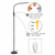 Floor Lamp Black 6W Tri-CCT 600lm 145cm Adjustable