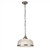 Pendant Light 27cm Satin-Chrome Glass E27 60W Adjustable Cord