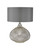 Table Lamp Silver Glass With Shade 2 Light E14 B22 60W
