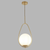 Pendant Light 23cm Gold Glass E27 60W Adjustable Cord