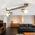 Ceiling Spotlights Satin-Chrome 2 Heads 50W Adjustable GU10 38cm