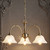 Pendant Light 62cm Brass Alabaster Glass 3 Light E27 60W