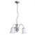 Pendant Light 25cm Satin-Chrome Glass 3 Light E14 40W