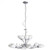 Pendant Light 76cm Chrome Glass E14 40W Adjustable Cord