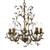 Pendant Light 45cm Brass Crystal Leaf E14 40W Adjustable Cord