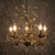 Pendant Light 45cm Brass Crystal Leaf E14 40W Adjustable Cord