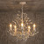 Pendant Light 45cm Cream Crystal Leaf E14 40W Adjustable Cord