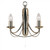 Wall Light Antique Brass 2 Light E14 60W Candelabra 31cm