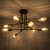 Ceiling Light 64cm Black-Gold Metal E27 10W