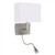 Wall Lamp Chrome E27 60W With LED Reading Spotlight 26cm