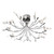 Ceiling Light 66cm Chrome Glass 10 Light G4 10W