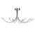 Ceiling Light 65cm Satin-Chrome Glass 10 Light G4 10W