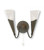 Wall Light Brown 2 Light 60W B22 35cm